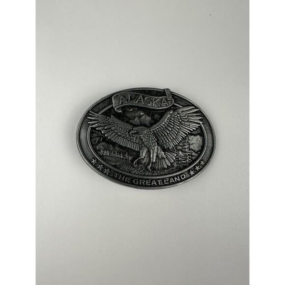 Alaska The Great Land American Bald Eagle Commemorative Belt Buckle - Picture 1 of 3